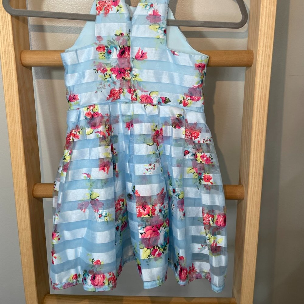 Knit Works Formal Blue Floral Dress - Picture 2 of 5
